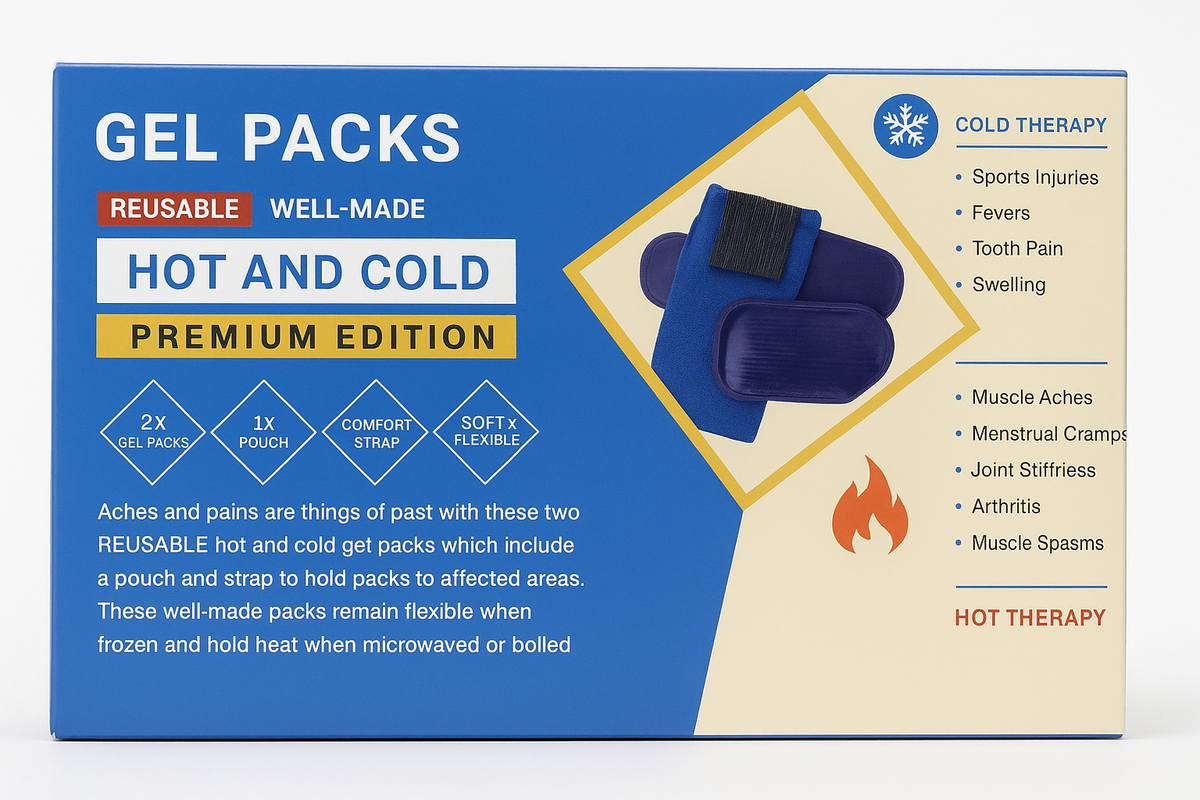 Liquid Gold 1 Therapy – Hot & Cold Gel Packs (Premium Edition)