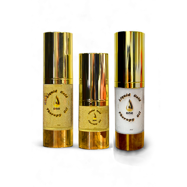 Liquid Gold One Bundle: 2 ( 1 cream and 1 oil) 30ml each + 1 Trial Size / 15 ml (6-9 Month Supply)