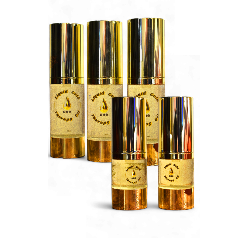 Liquid Gold One Bundle: 3 Bottles (30ml each) + 2 Free Travel Size (9-12 Month Supply)