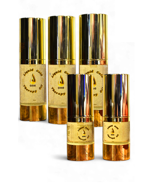 Liquid Gold One Bundle: 3 Bottles (30ml each) + 2 Free Travel Size (9-12 Month Supply)